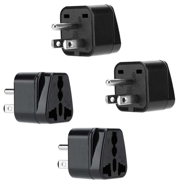 4x Stikkontaktadapter Rejsekonverter (type b)