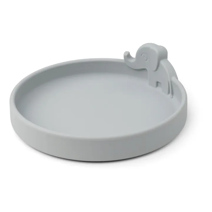 Done by deer Assiette Peekaboo Elphee en silicone | Gris