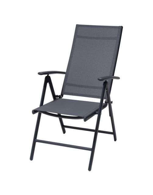 Bestgarden Tuinstoel 7 Standen - Tuinmeubelen - 65x57x107 cm Antraciet