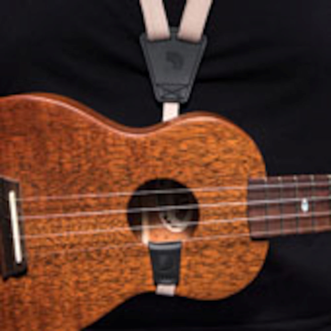 D'Addario 19UKE01 eco-comfort ukelele strap sand