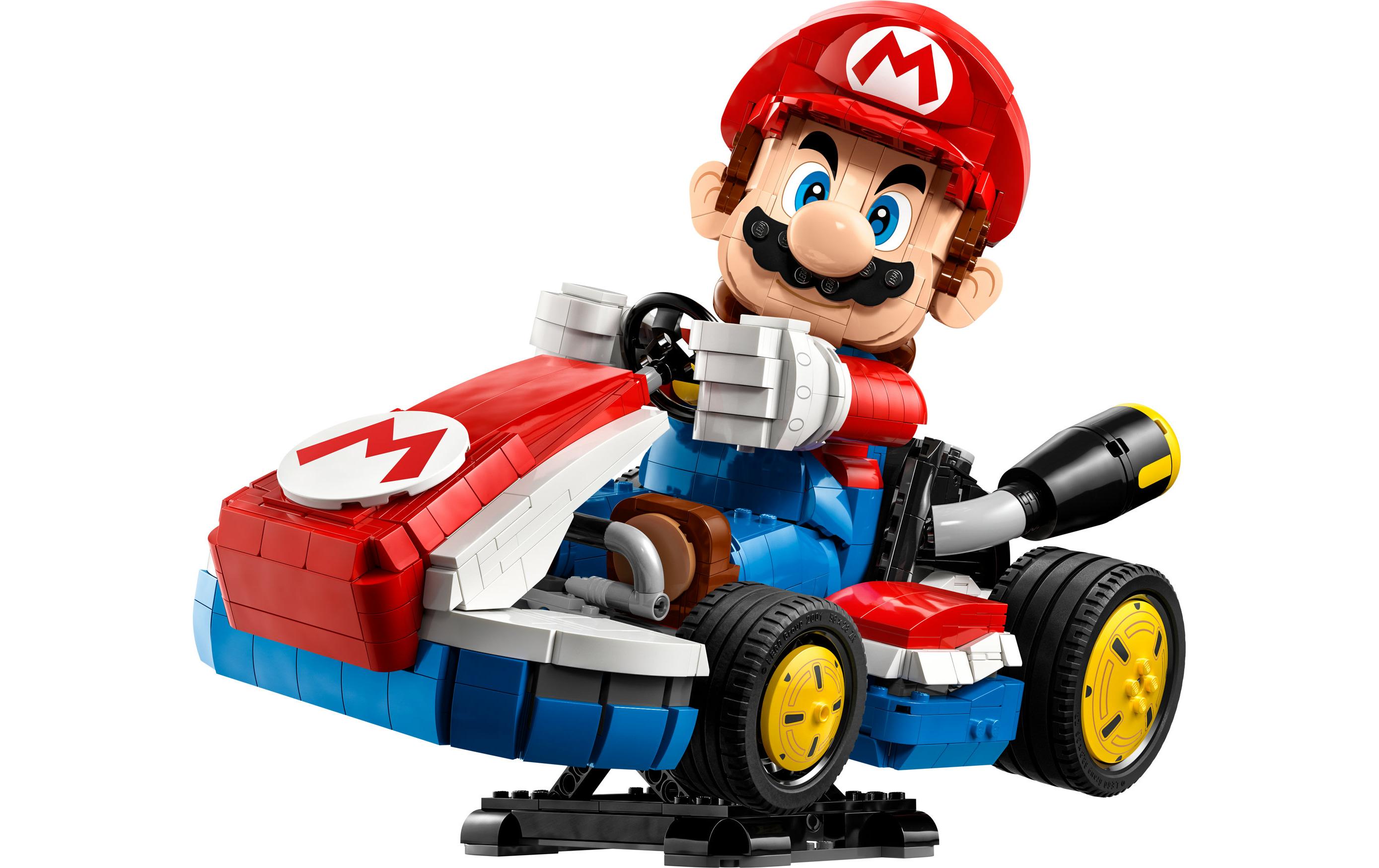 Super Mario Mario und Standard-Kart<br>Lego Mario Kart Spielset
