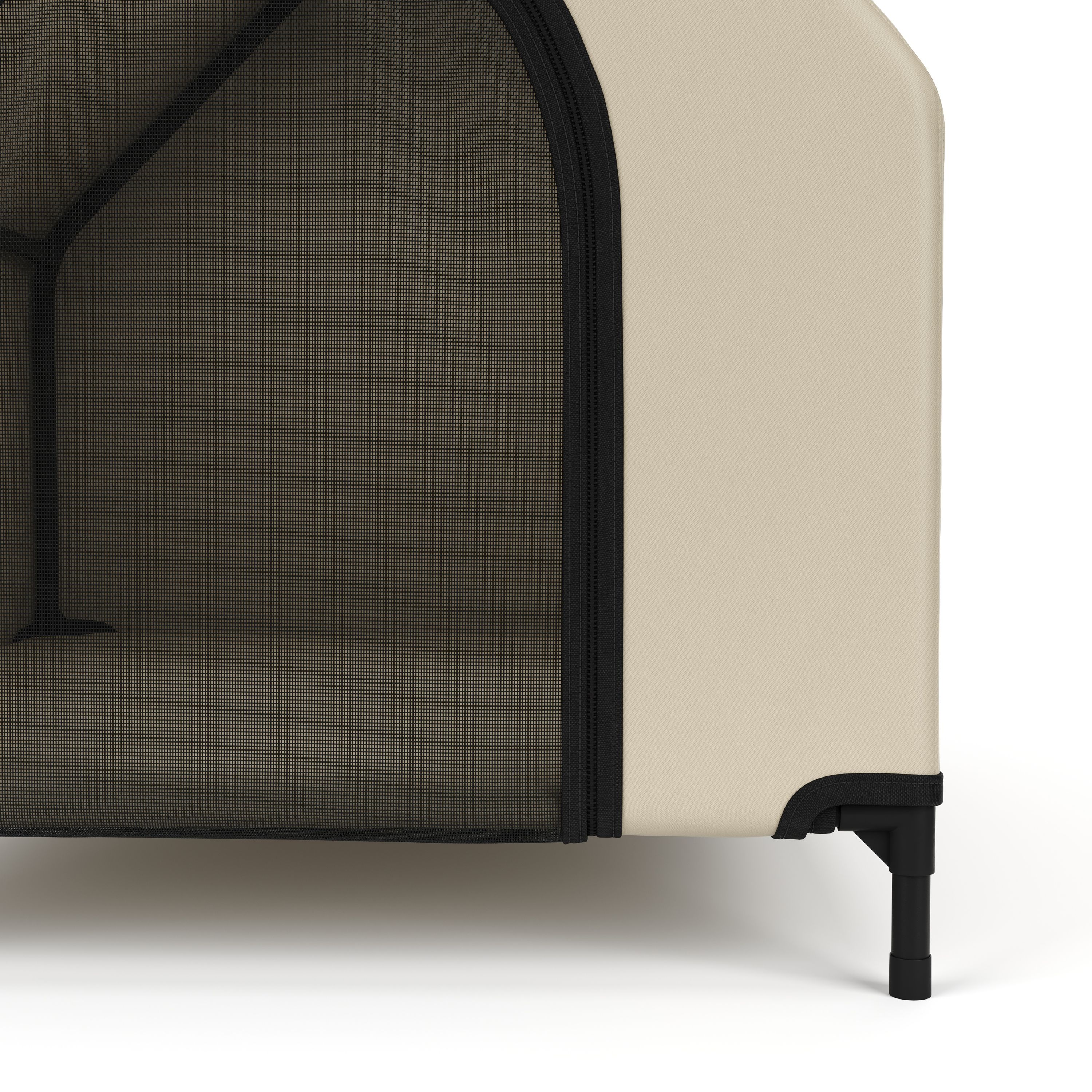 Hundebett Hundehütte erhöht 90 x 65 cm beige
