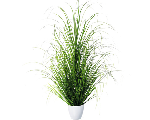 Kunstgras struik in pot, hoogte: 90 cm, groen