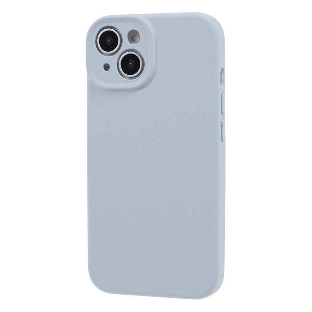 iPhone 15 Silikon Case Hülle mit Kameraschutz - Hellblau