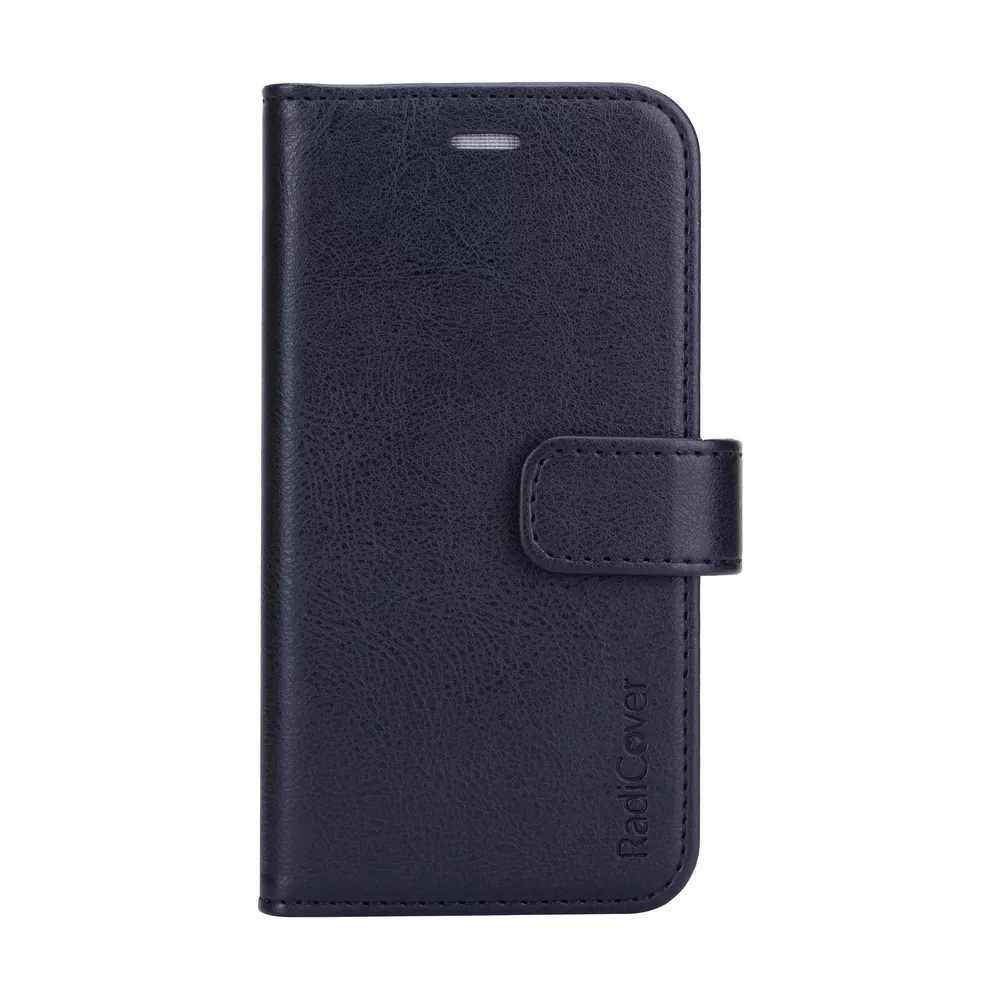 Radicover iPhone 12  Mini Flipcover, vegansk læder - Sort