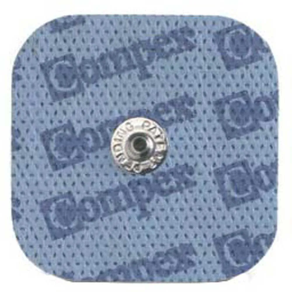 Eletrodos quadrados Compex EasySnap Performance 50x50 mm, pacote com 4 unidades.