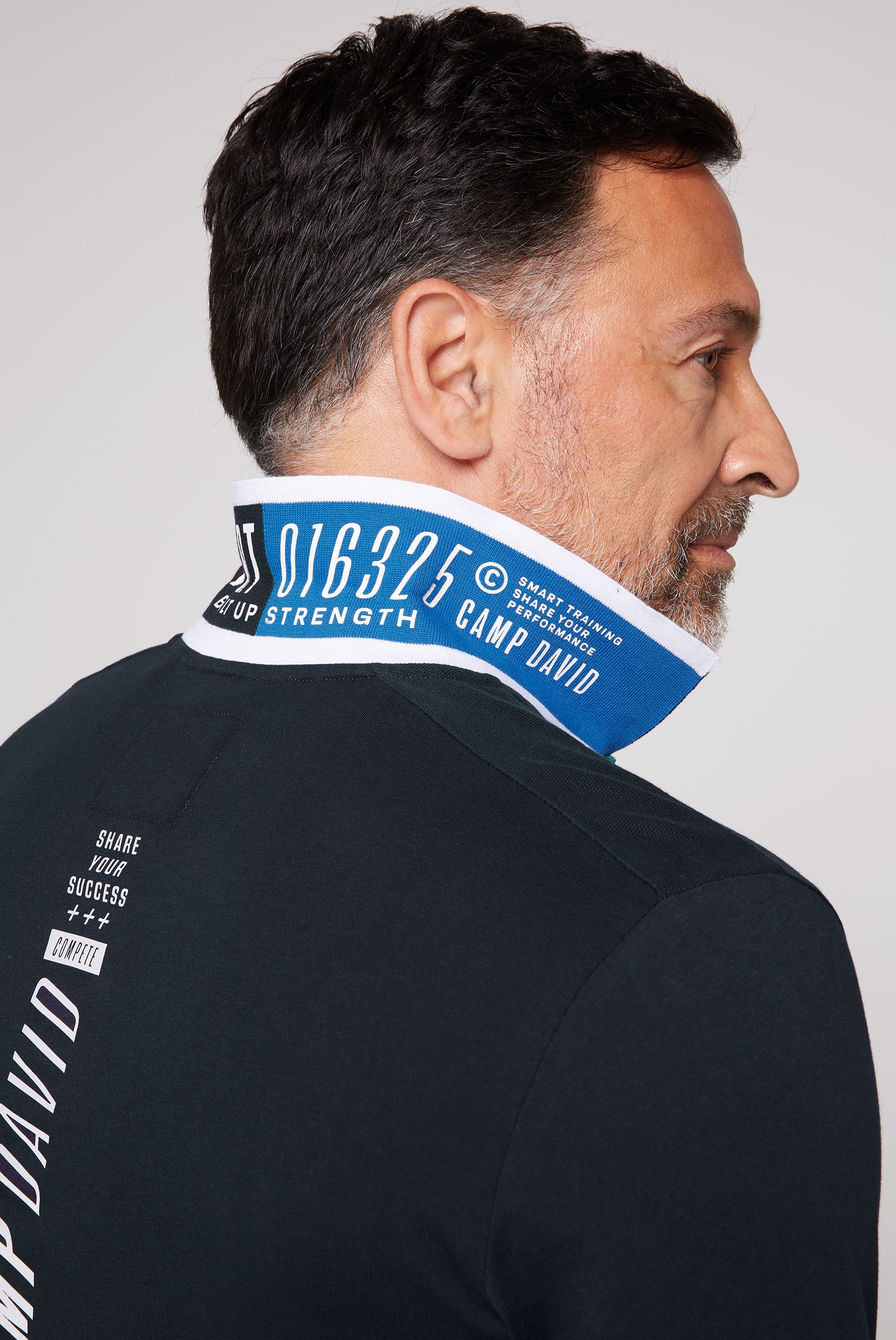 CAMP DAVID Poloshirt , mit kontrastreichen Details