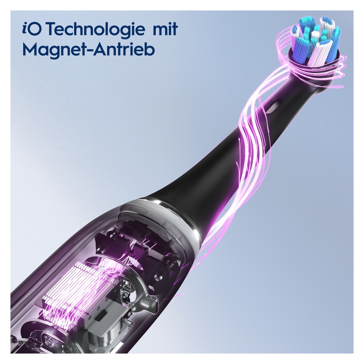 Oral-B iO Series 4, elektrische Zahnbürste mit Magnet-Technologie, 4 Putzmodi, Reiseetui, Matt Black
