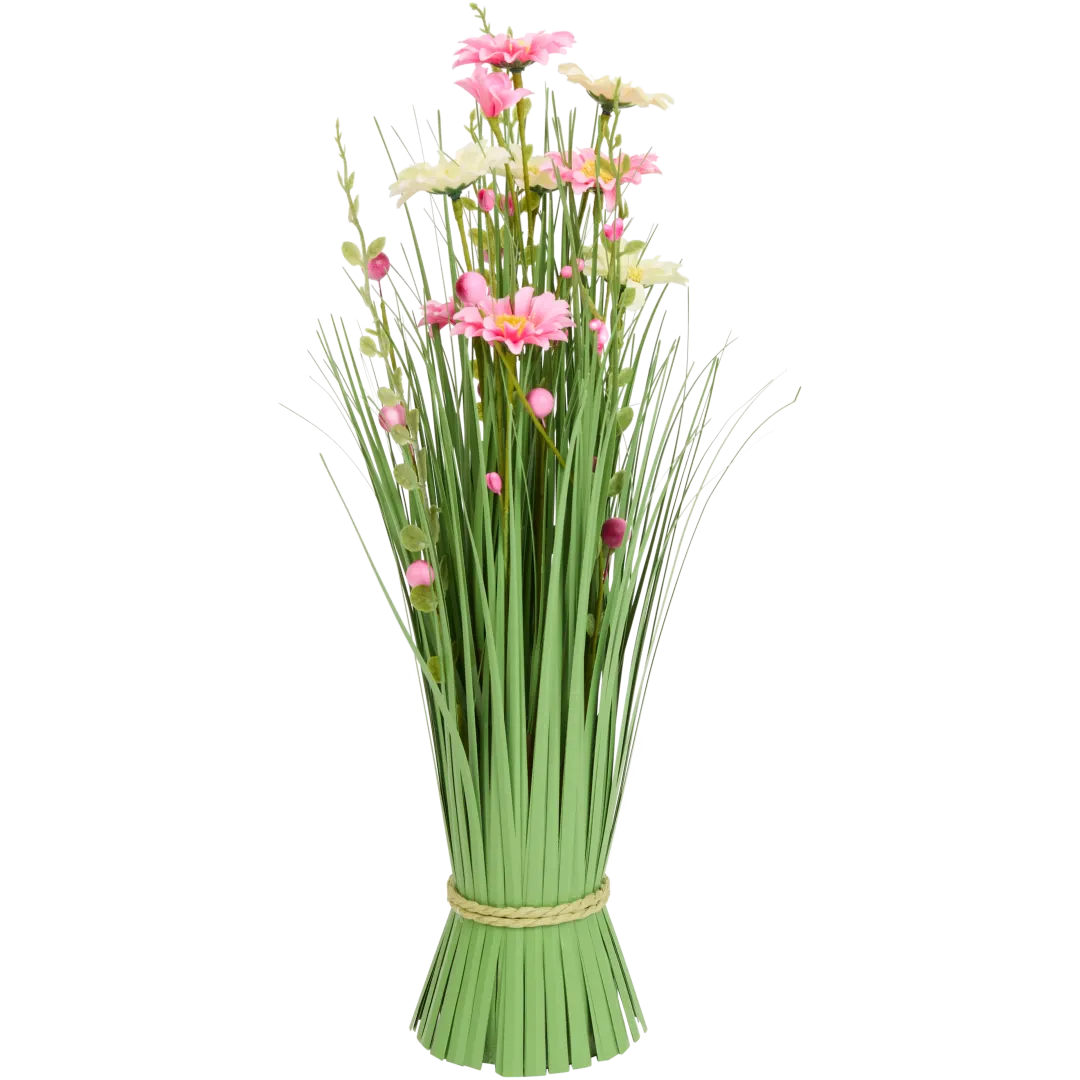 Touffe d'herbe avec fleurs Home Accents