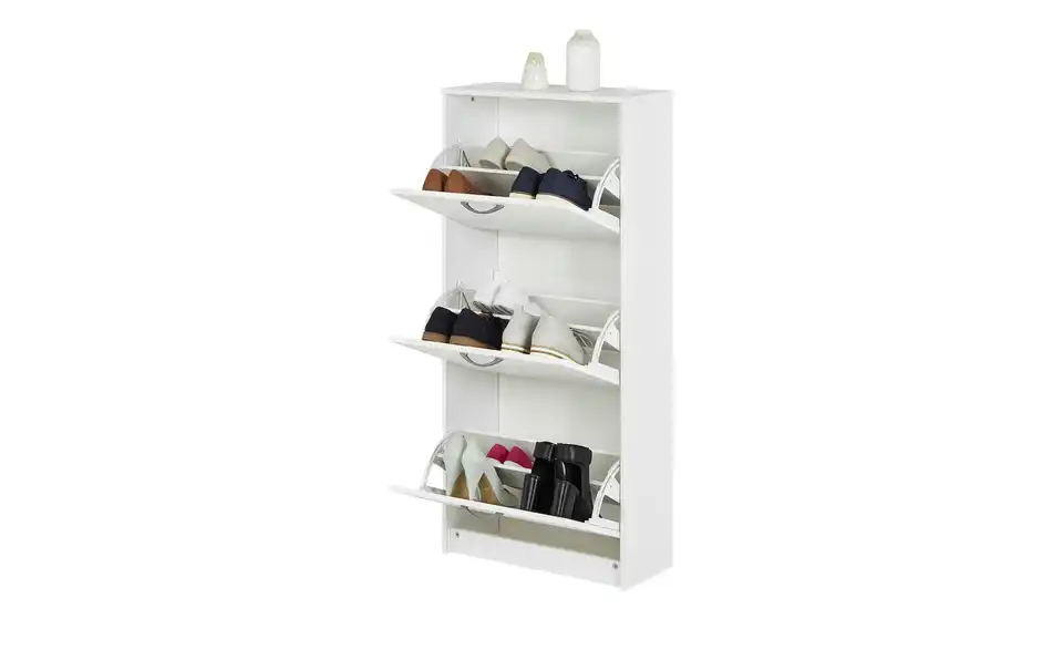 Schuhschrank  Valletta Weiß 18 Paar Schuhe