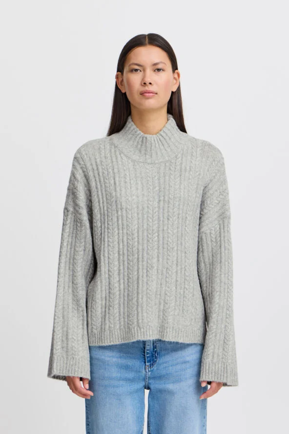 ICHI IHMYLLE LS5 Light grey melange