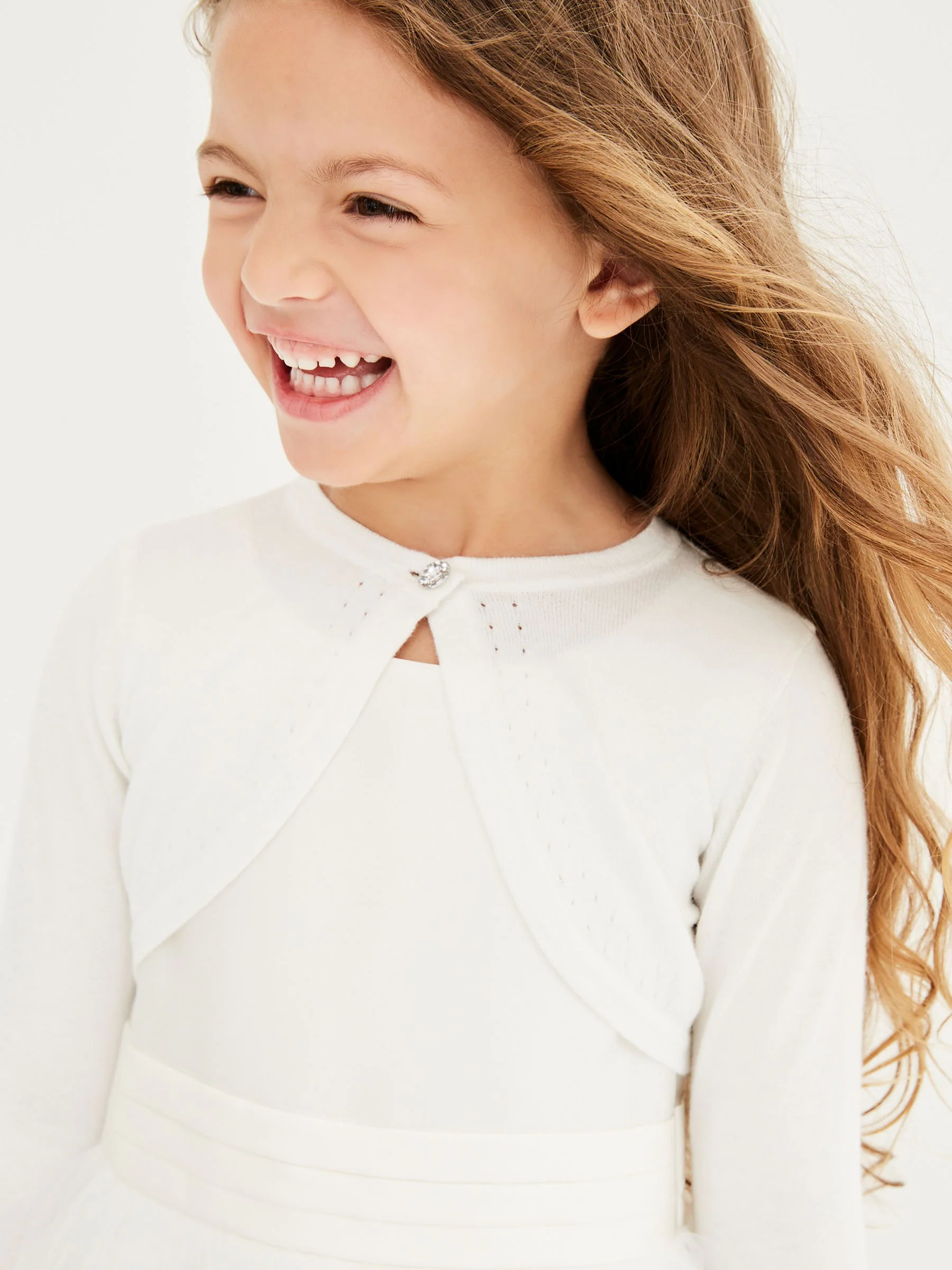 Ecru - Gelegenheidsvest met bolero (3 mnd- 16 jr)