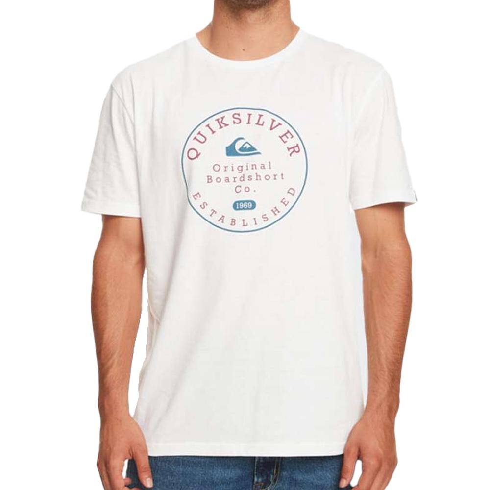 Quiksilver T-shirt Blanc Homme Quiksilver Circle Trim