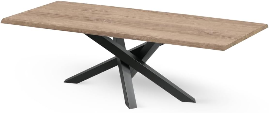 holz4home® Tiempo Spider Tischgestell in Schwarz Pulverbeschichtet I Höhe: 72 cm I Universal Gestell I Standfestes, Gedrehtes Gestell aus Stahl