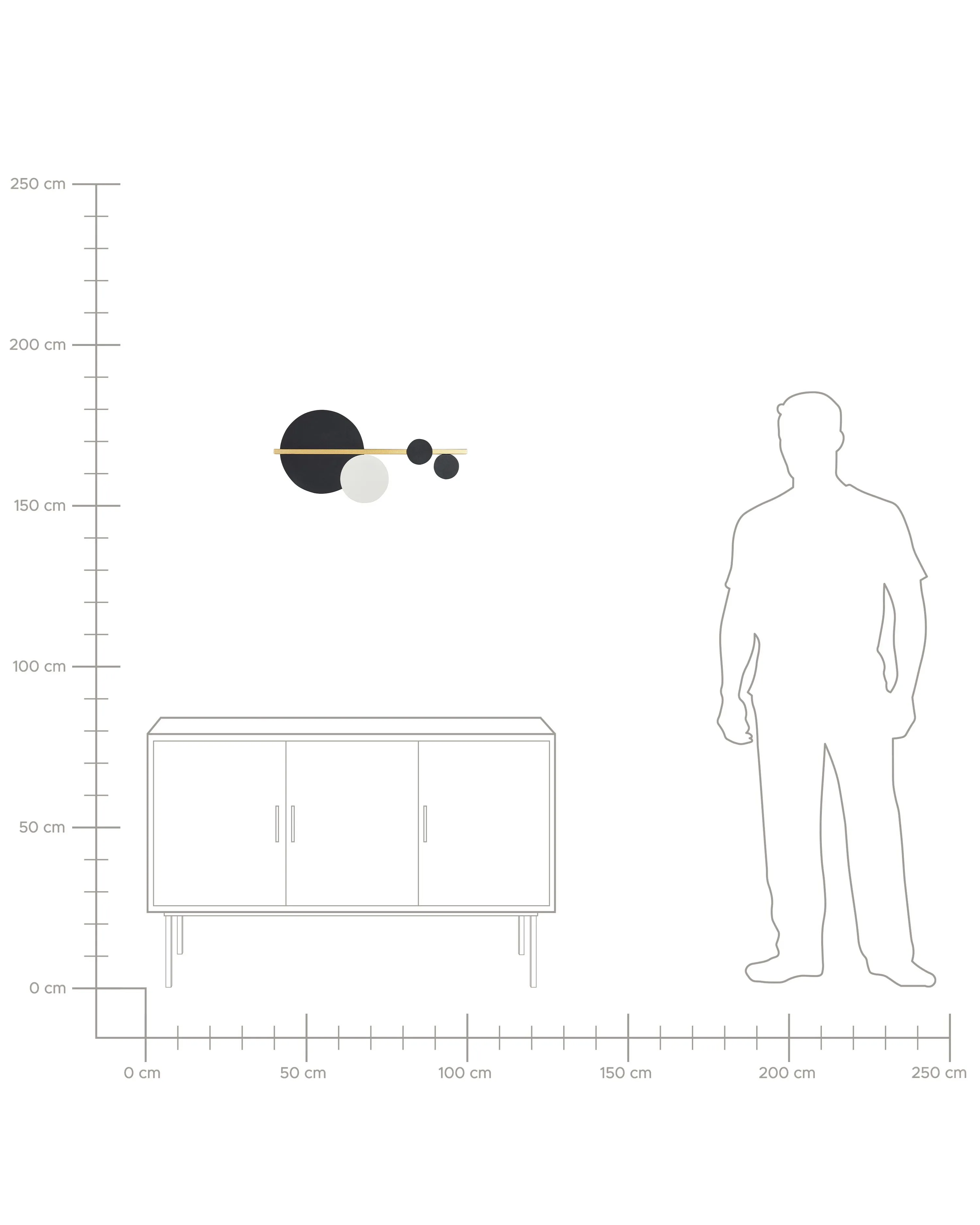LED wandlamp PARITA Metaal Zwart