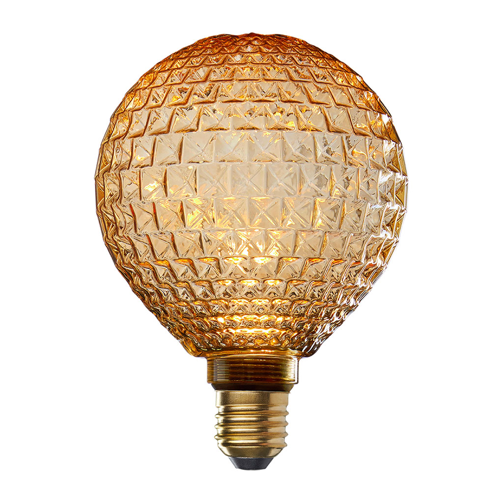 Ampoule décorative texturée ambrée E27 4W