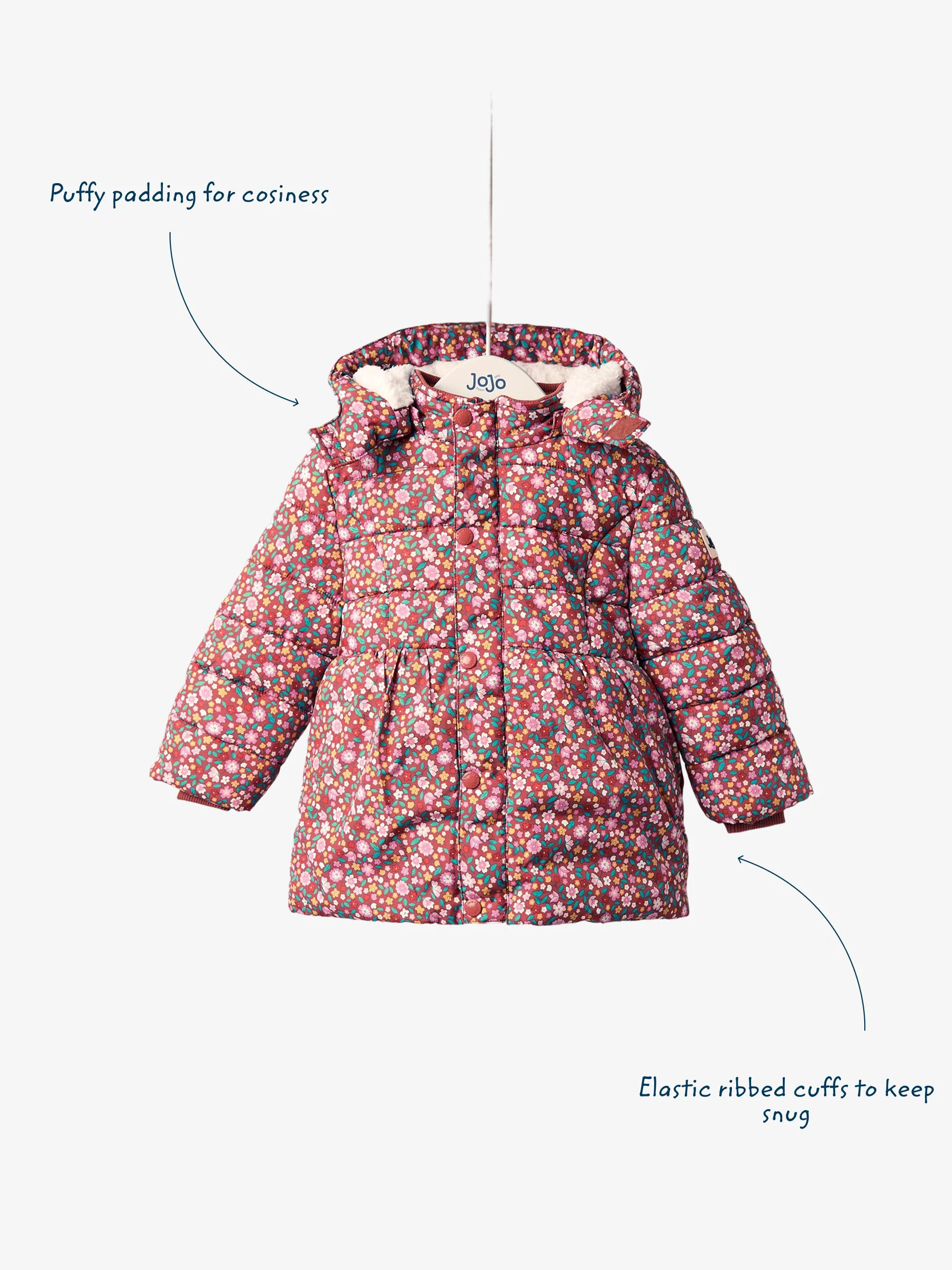 Bruin met fijne print - JoJo Maman Bébé Lined Parka