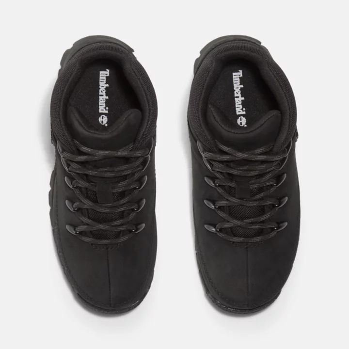 Bota de caminhada Euro Sprint para crianças na cor preta monocromática