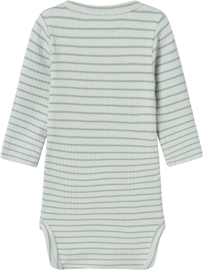 Lil' Atelier NBMGIO BON LS SLIM BODY LIL Sky gray/stripe