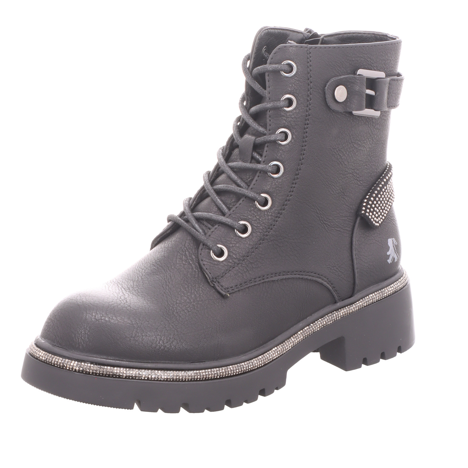2GO Fashion Damen-Schnürstiefelette Schwarz
