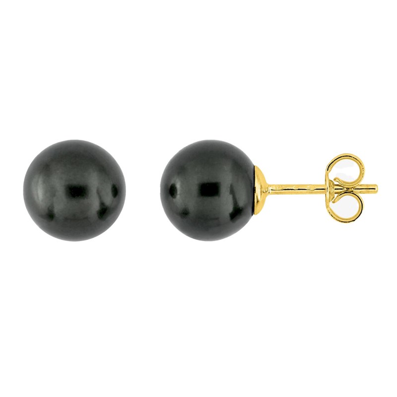 Boucles d'oreilles femme - Perle de tahiti - Or 18 Carats