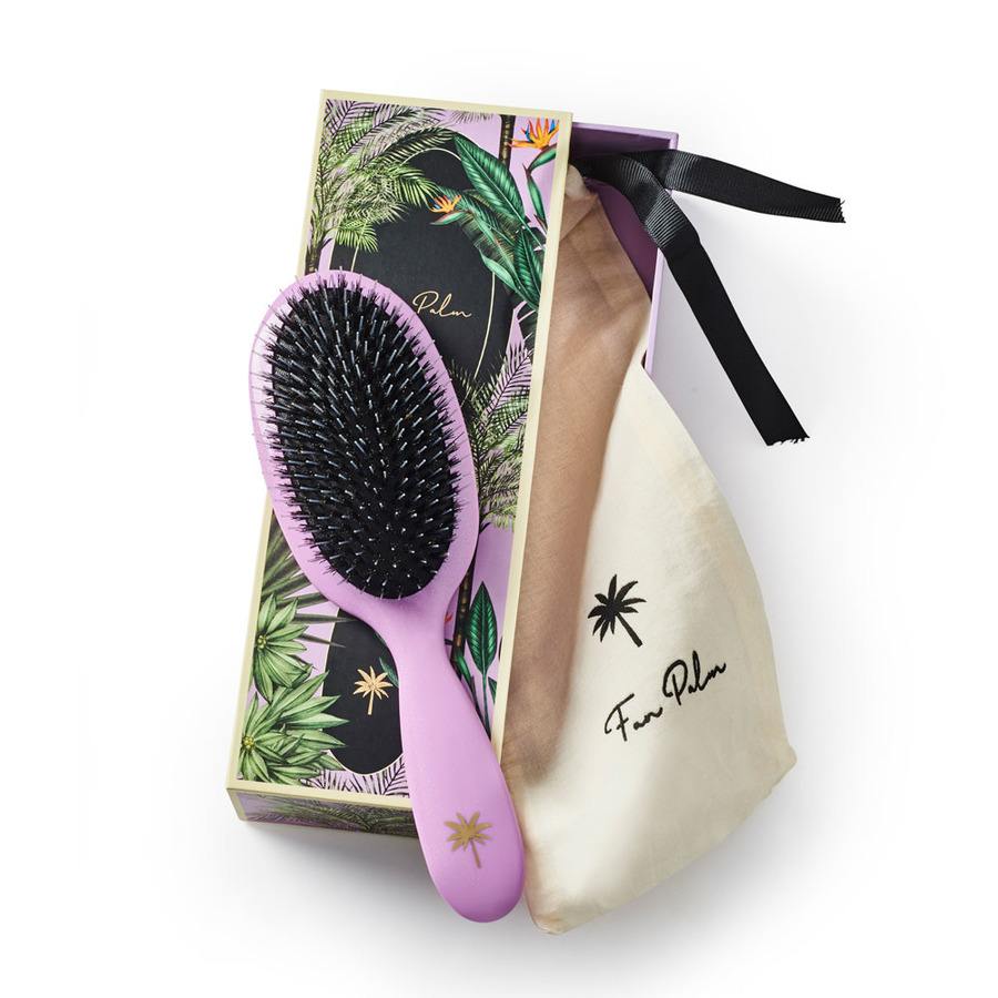 Fan Palm Hair Brush Butterfly Medium