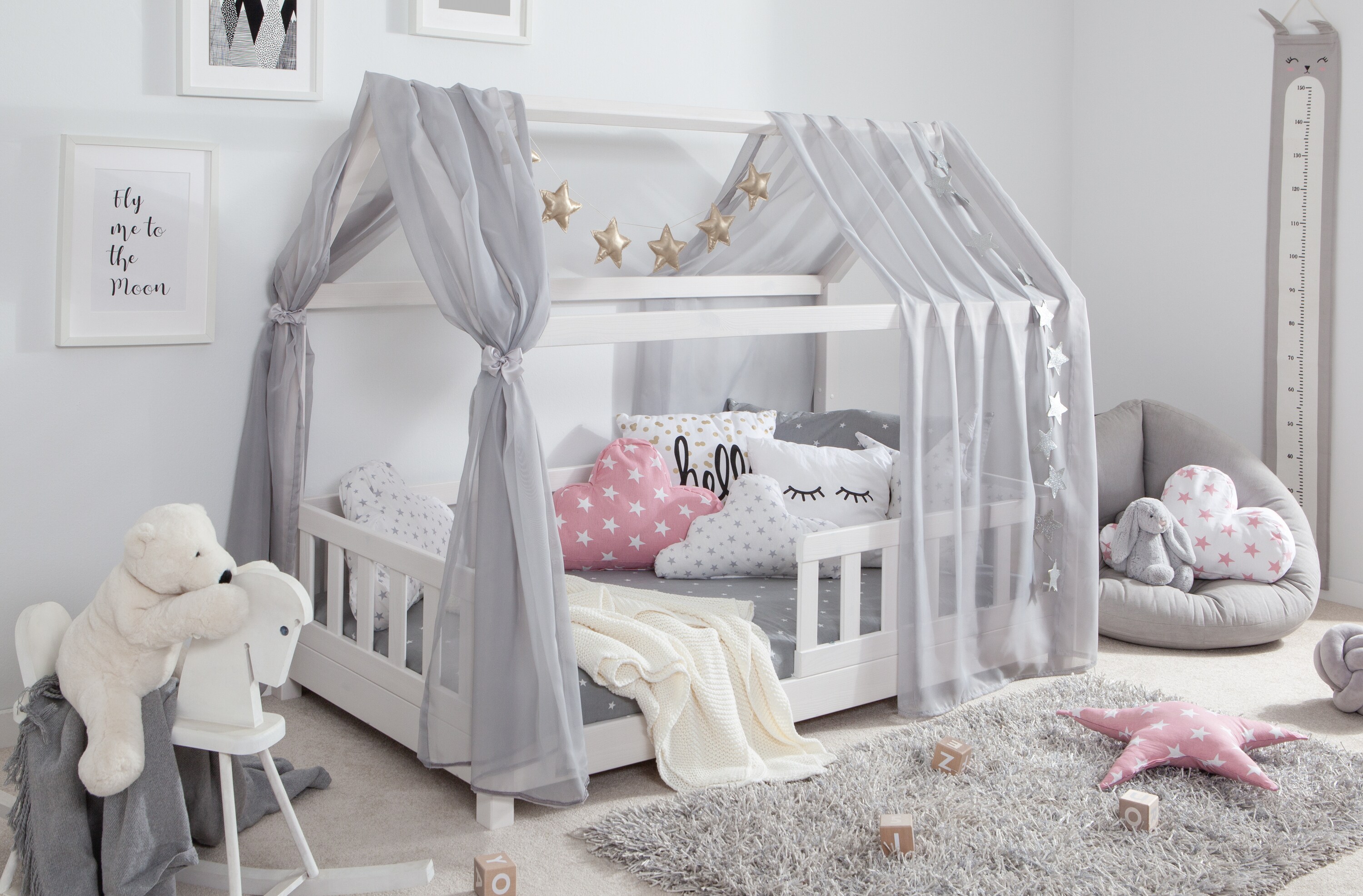 TiCAA Tüll-Set für Hausbett 