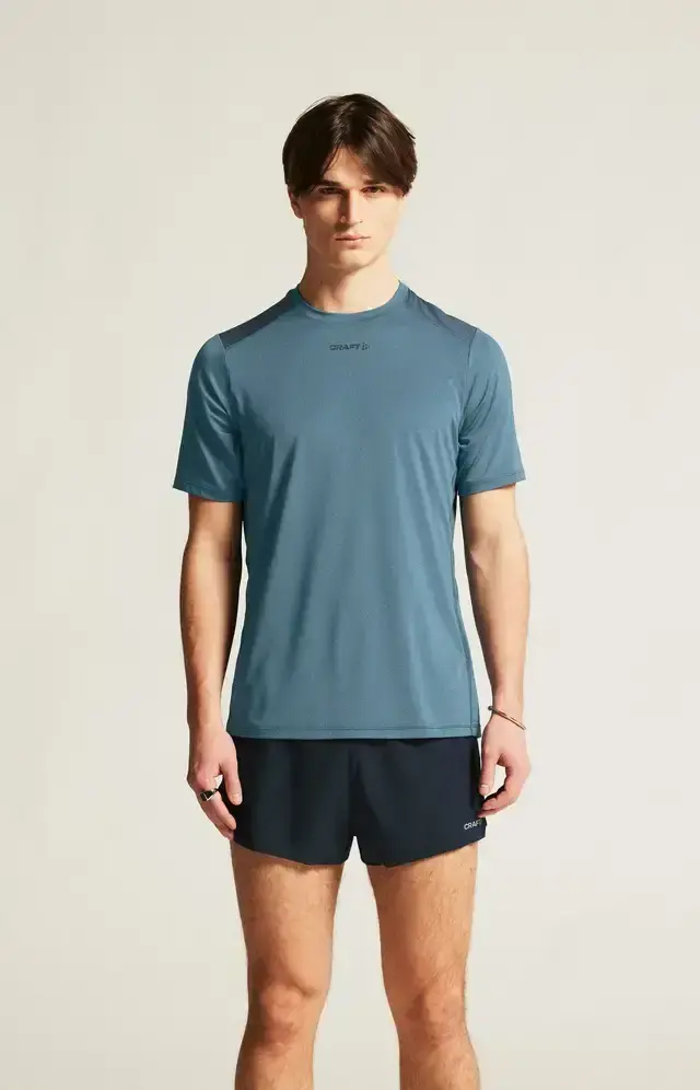 Craft ADV Essence 2 Hardloopshirt Korte Mouwen Blauw Heren