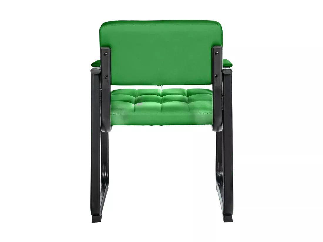 Chaise gondole - Similicuir & Métal noir mat - Vert - Canada B