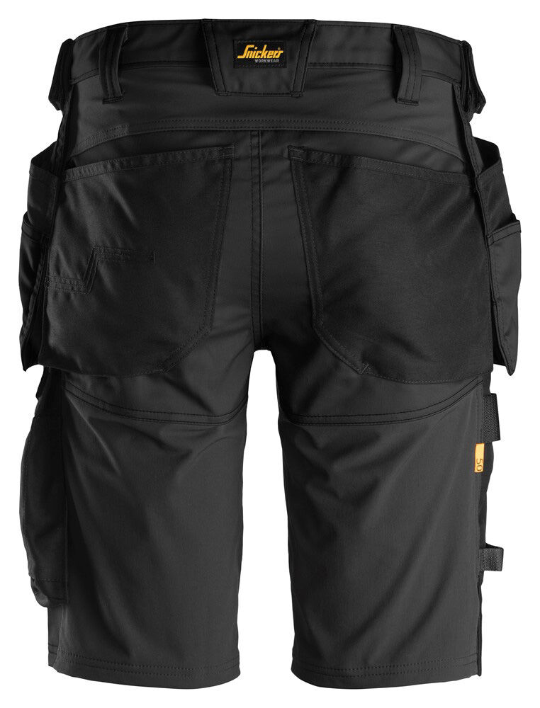 Snickers AllroundWork 6141 Stretch - Korte werkbroek - Zwart - 44