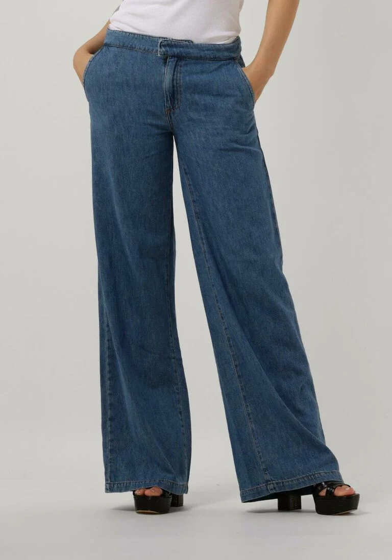 TWINSET MILANO blauwe twinset milano wide jeans 10070822-cpc