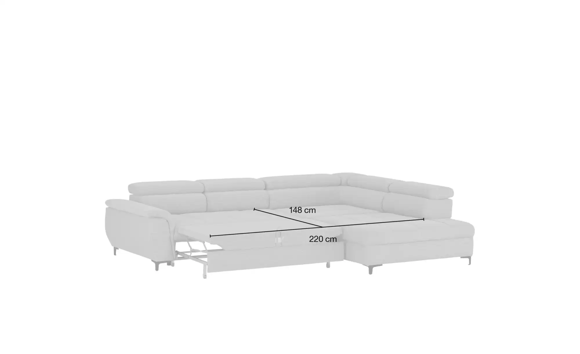 switch Ecksofa aus Flachgewebe Denvo