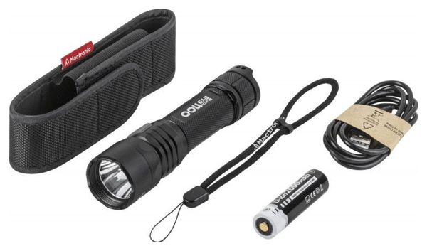 Lampe de poche Mactronic Œil noir haute Puissance - 1100 lumens-Noir