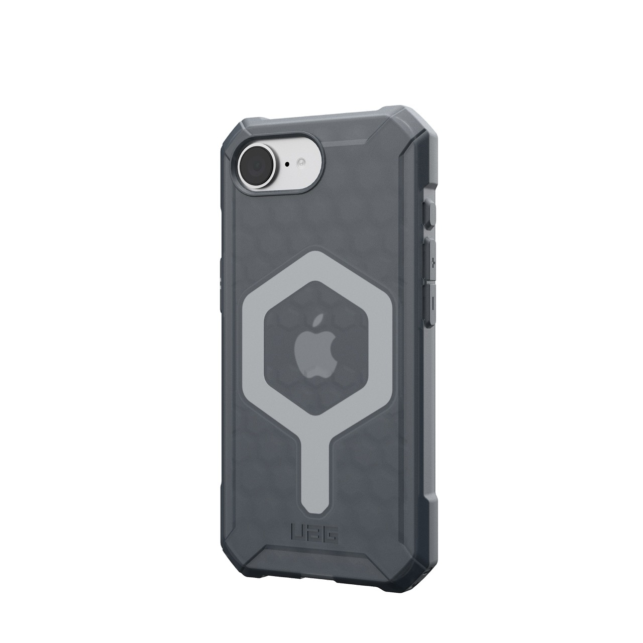 iPhone 16e MagSafe Schutzhülle Essential Armor (114496113131) - Ash (Schwarz / Transparent)