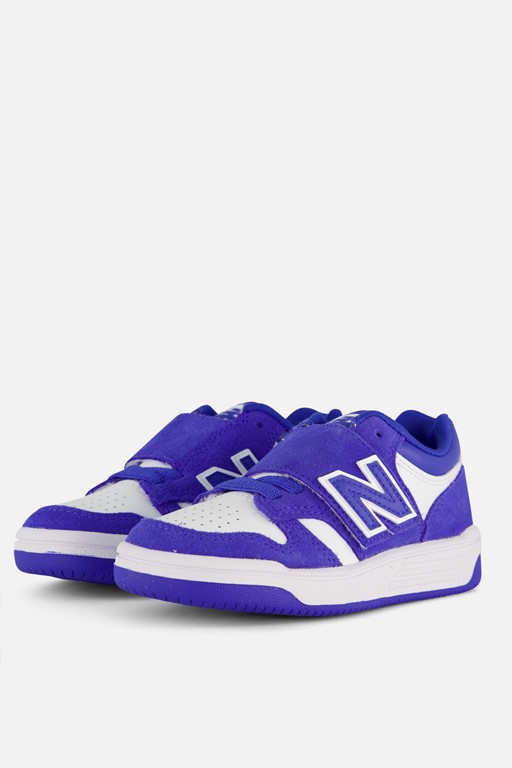 New Balance 480 Bungee Lace Sneakers blauw Leer