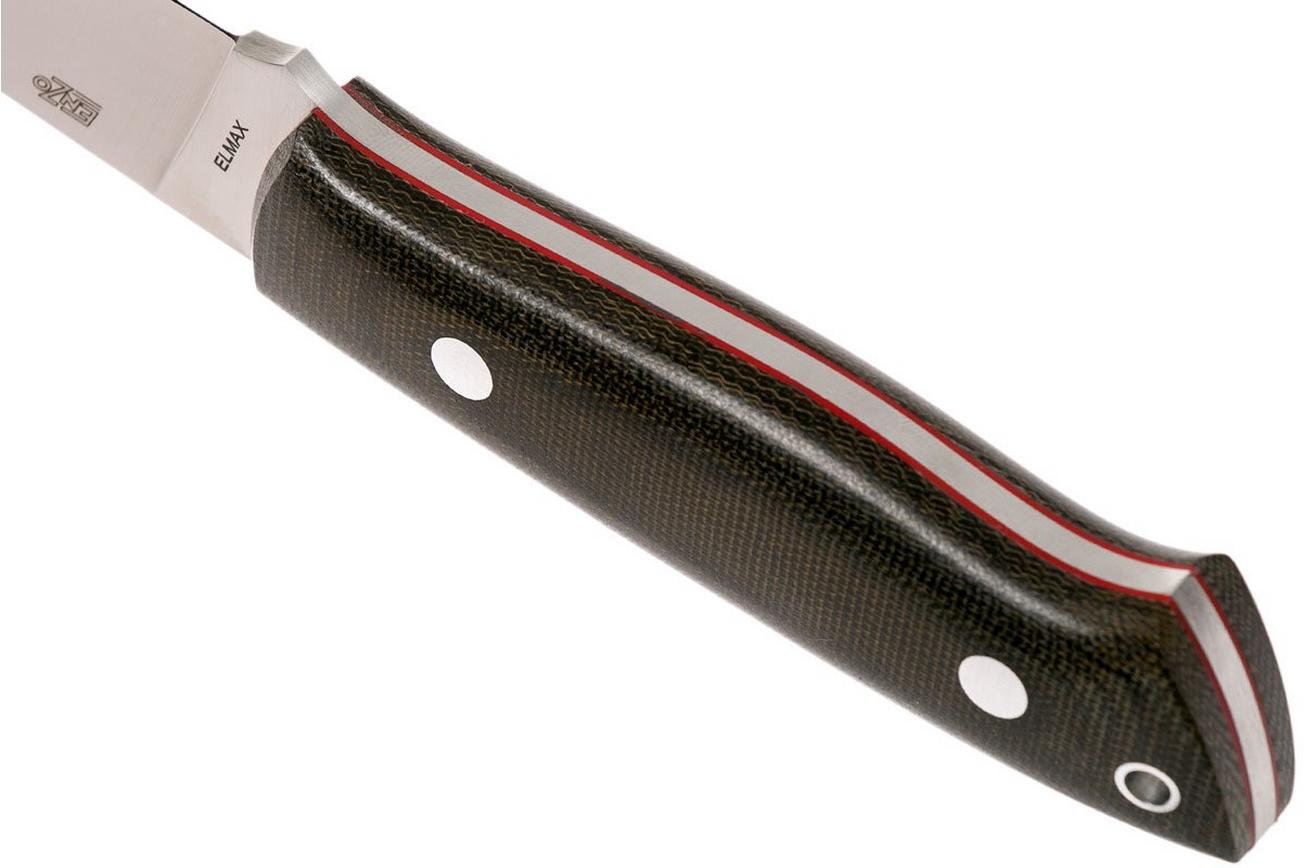 Brisa Trapper 115 Green Canvas Micarta Elmax Flat 2066 bushcraftmes