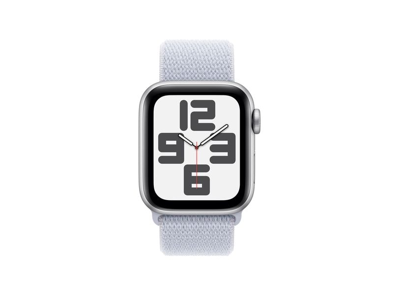 Apple Watch SE 2024 40 mm GPS Silver Blue Cloud Sport Loop Kann schön viel. Für ganz schön wenig.