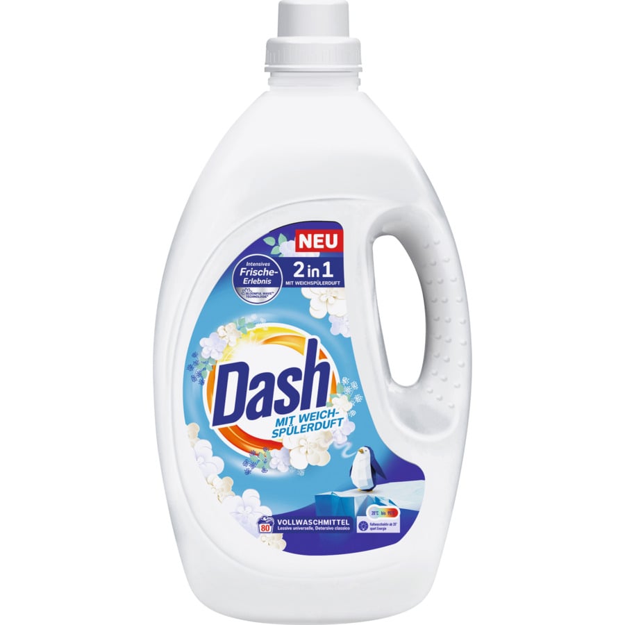 Dash Flüssigwaschmittel 2in1 Color 80 Waschgänge