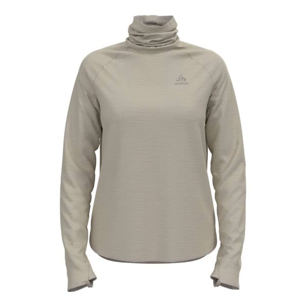 T-shirt running ODLO RUN EASY WARM MIDLAYER W SILVER CLOUD MELANGE