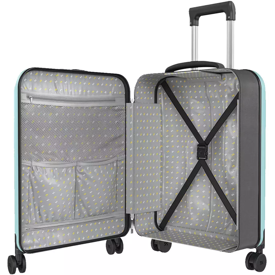 Rollink Vega 360 - faltbarer 4-Rollen Kabinentrolley 55 cm aquifier