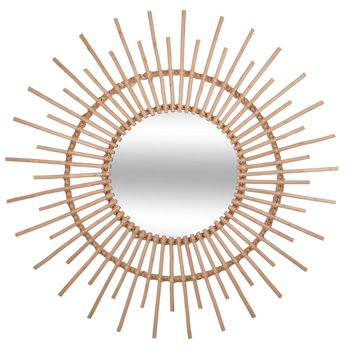 MIROIR ROTIN D.76CM