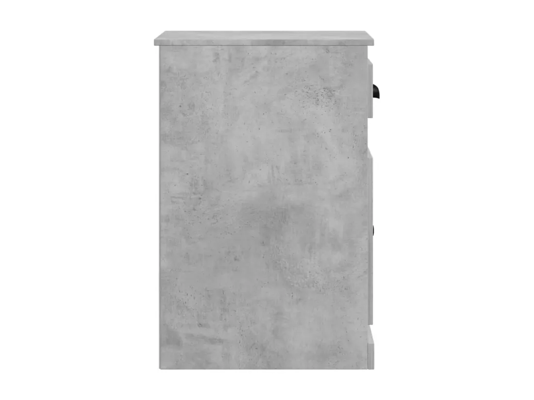 Armoire latérale avec tiroir gris béton 40x50x75 cm