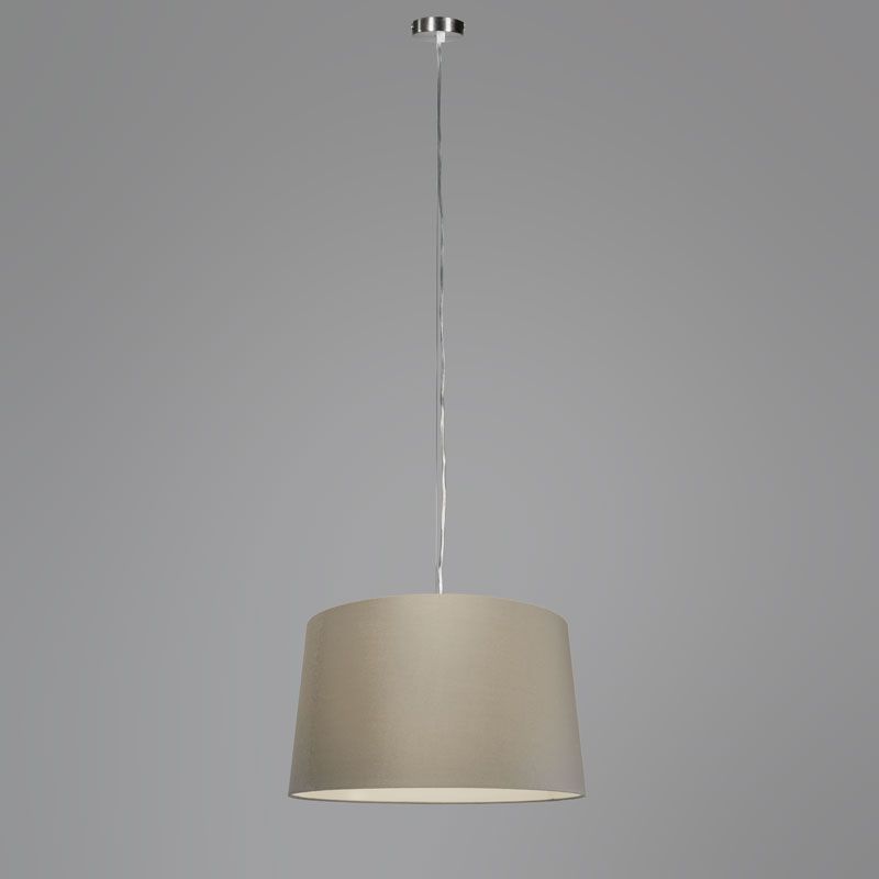 Moderne hanglamp staal met kap 45 cm taupe - Cappo 1