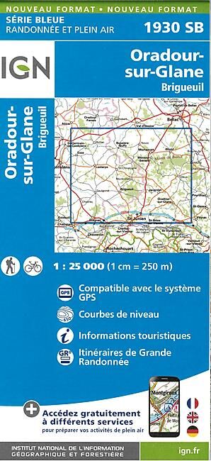 IGN - 1930 SB ORADOUR SUR GLANE 1 25 000