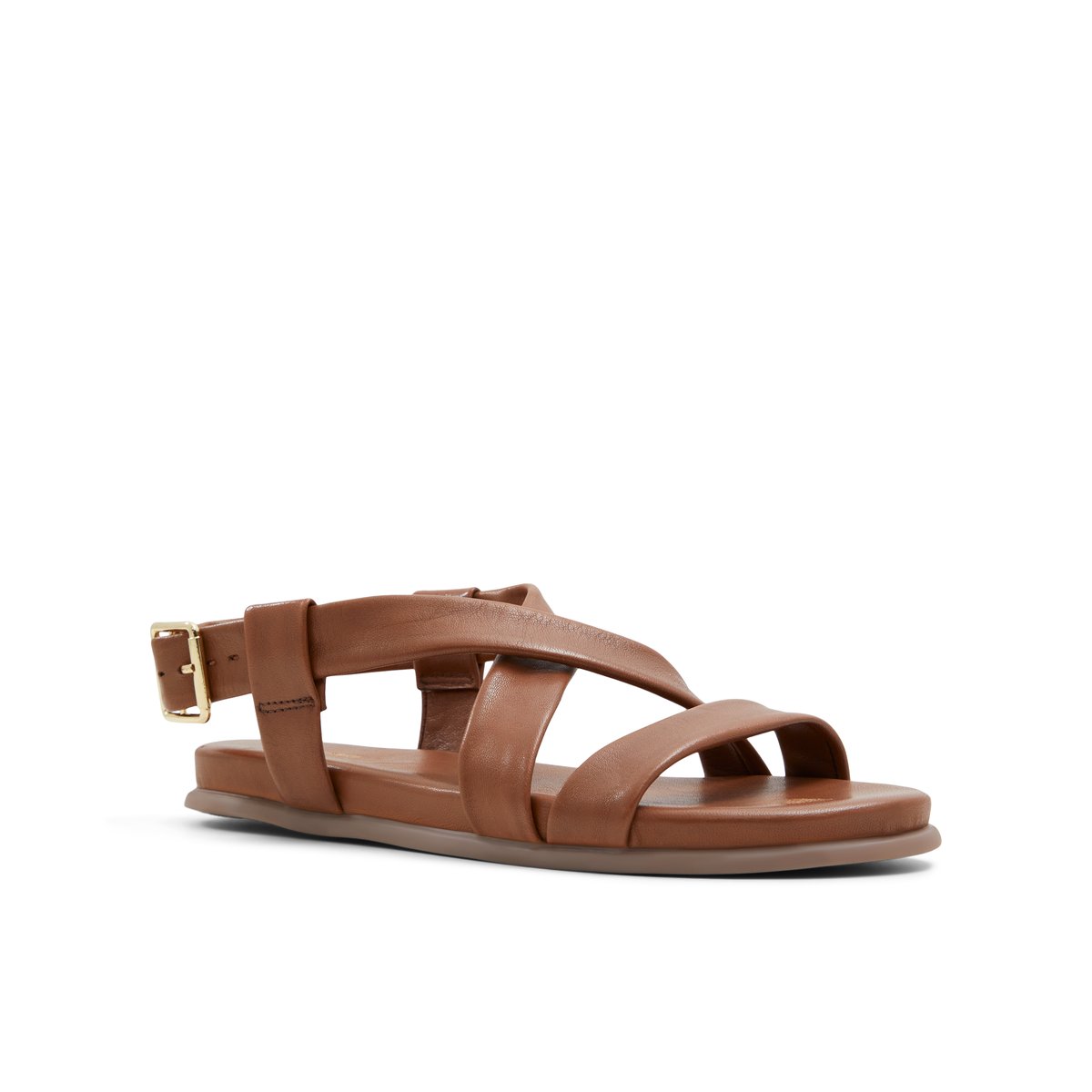 LUCA FERRI-Gnowellen-Sandales à lanières - Talon plat - Marron Moyen