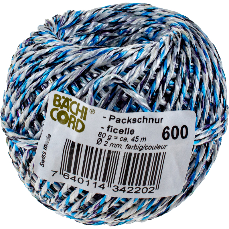 Bächi-Cord Schnur recycling, assortiert, 45 m
