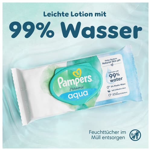 Pampers Harmonie Aqua Feuchttücher 15er Pack