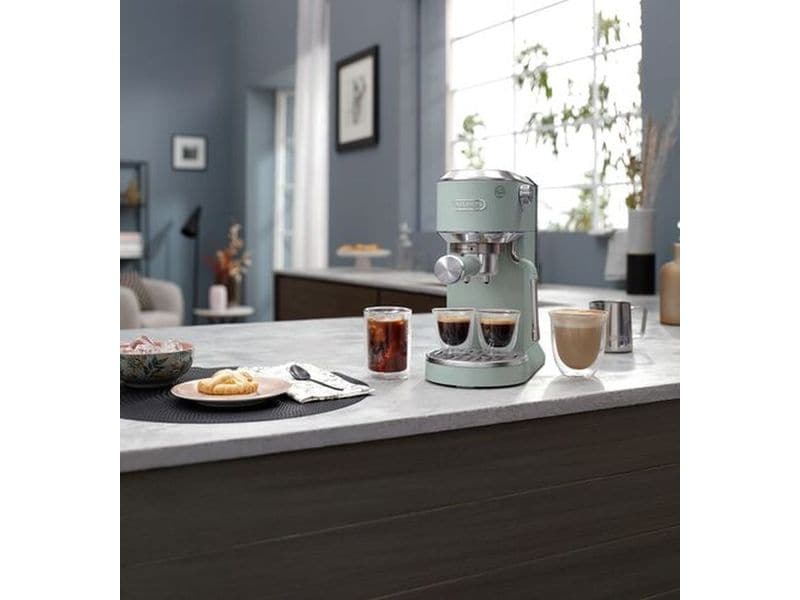 De'Longhi Siebträgermaschine Dedica Duo EC890.M Mint Kultige Dedica mit Cold Brew
