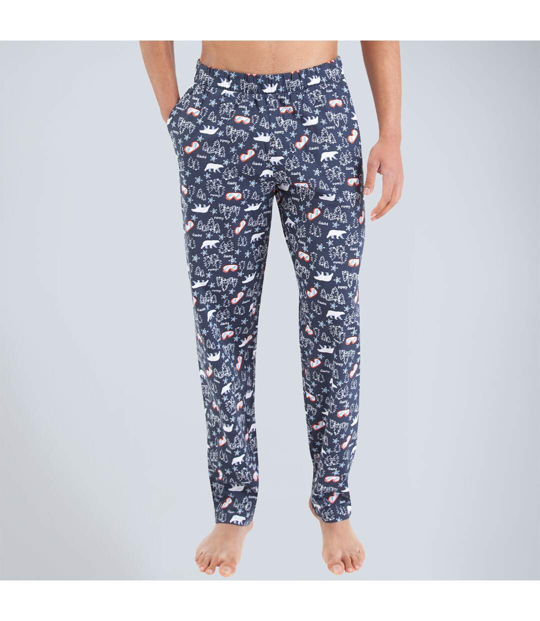 Pyjama long col rond homme Family