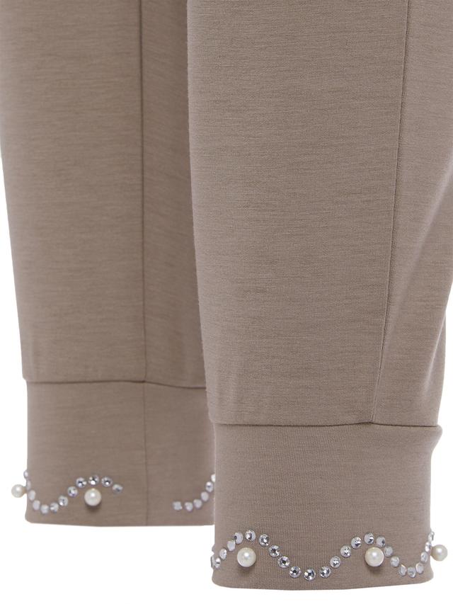 Silk Jersey Jogpants Pearl